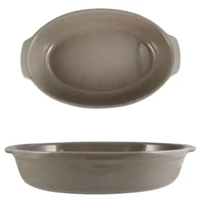 Pirofila porcellana grigia ovale 32x20x6,5 cm - Arca srl