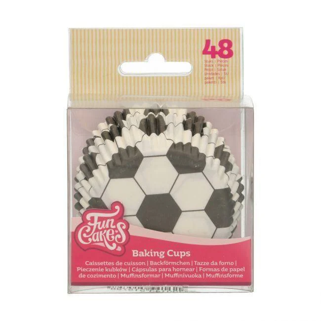 48 Pirottini per Cupcake Tema Calcio