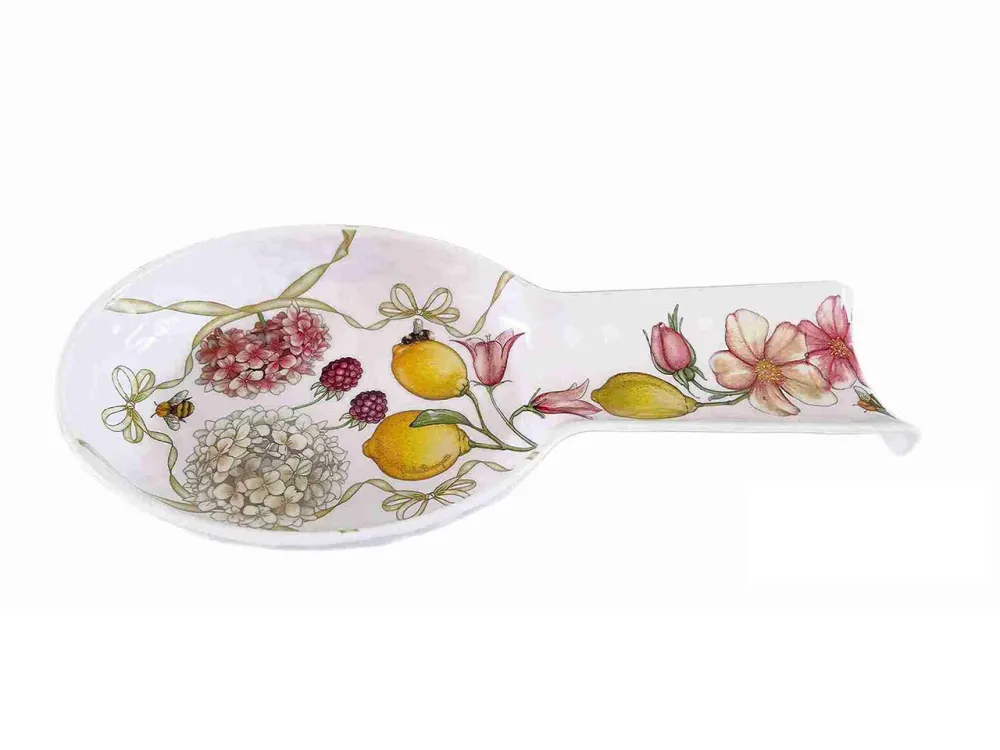 Poggiamestolo melamina multicolor floreale 27 cm linea Fiocchi - Ibct