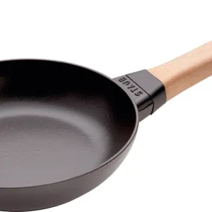 Polvere di padella con manico legno 20 cm, nero, ghisa 40511-950-0