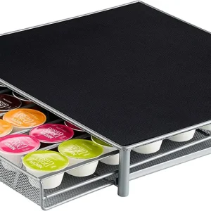 Porta cialde di caffè Dolce Gusto - Stand impilabile 36 capsule - superficie antiscivolo e anti vibrazione - Cassettiera rete
