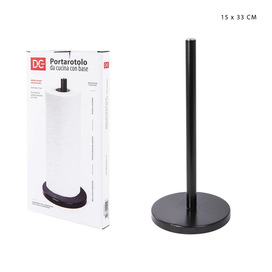 Dc Portarotolo Da Tavolo 15X33Cm Nero