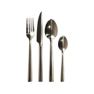 Posate acciaio light gold set da 24 posate
