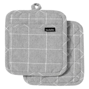Presine LADELLE Eco Check grigio 21x21 cm 2 pezzi.