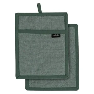 Presine LADELLE Eco Riciclato Foglia verde 19x24 cm 2 pezzi.