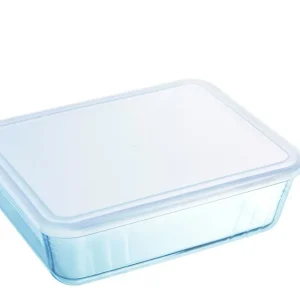 Pyrex Cook&Freeze Contenitore rett. con 27 x 22 x 9 cm, Bianco/Trasparente