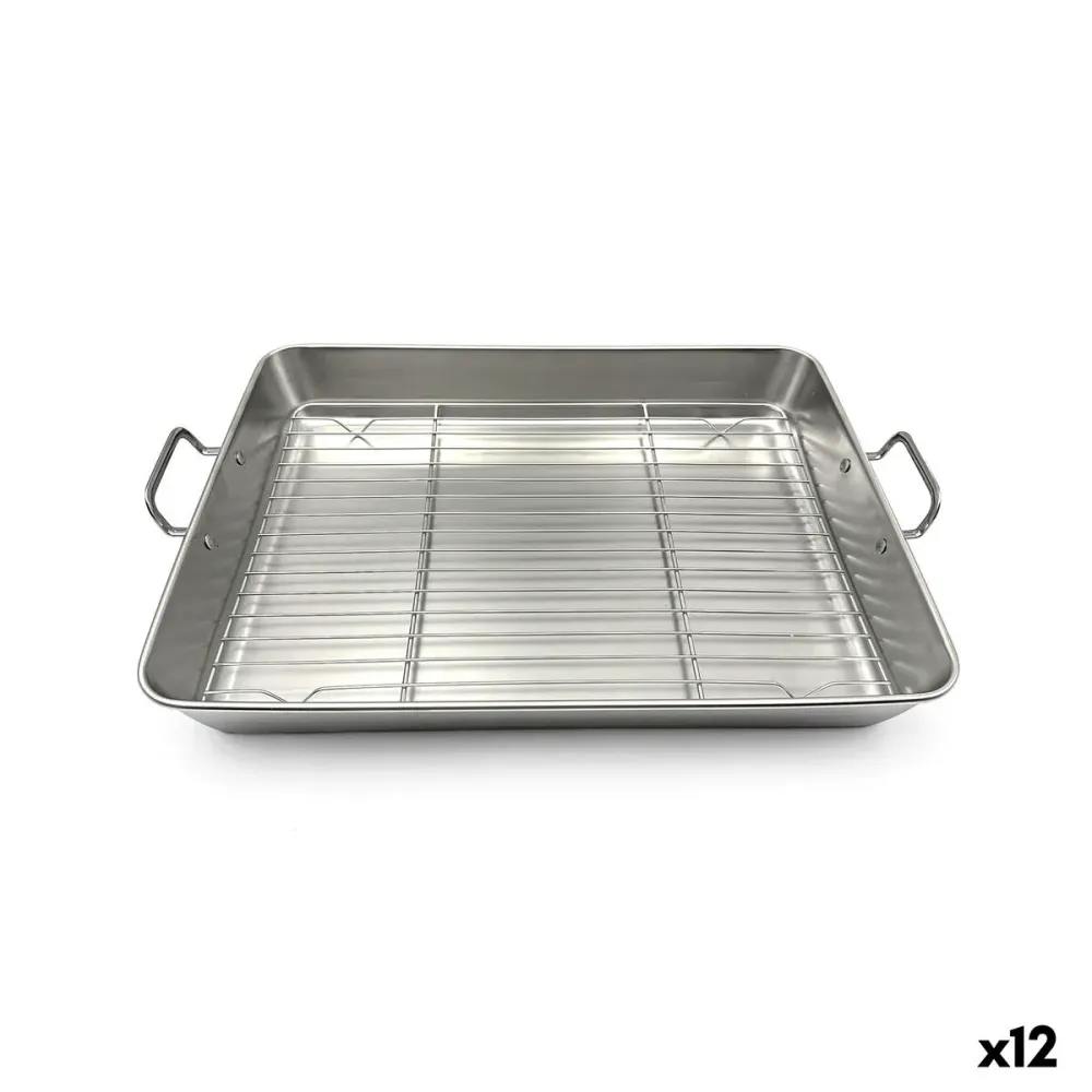 Vassoio da Forno Quttin Argentato 40,7 x 31,7 x 5,5 cm (12 Unità)