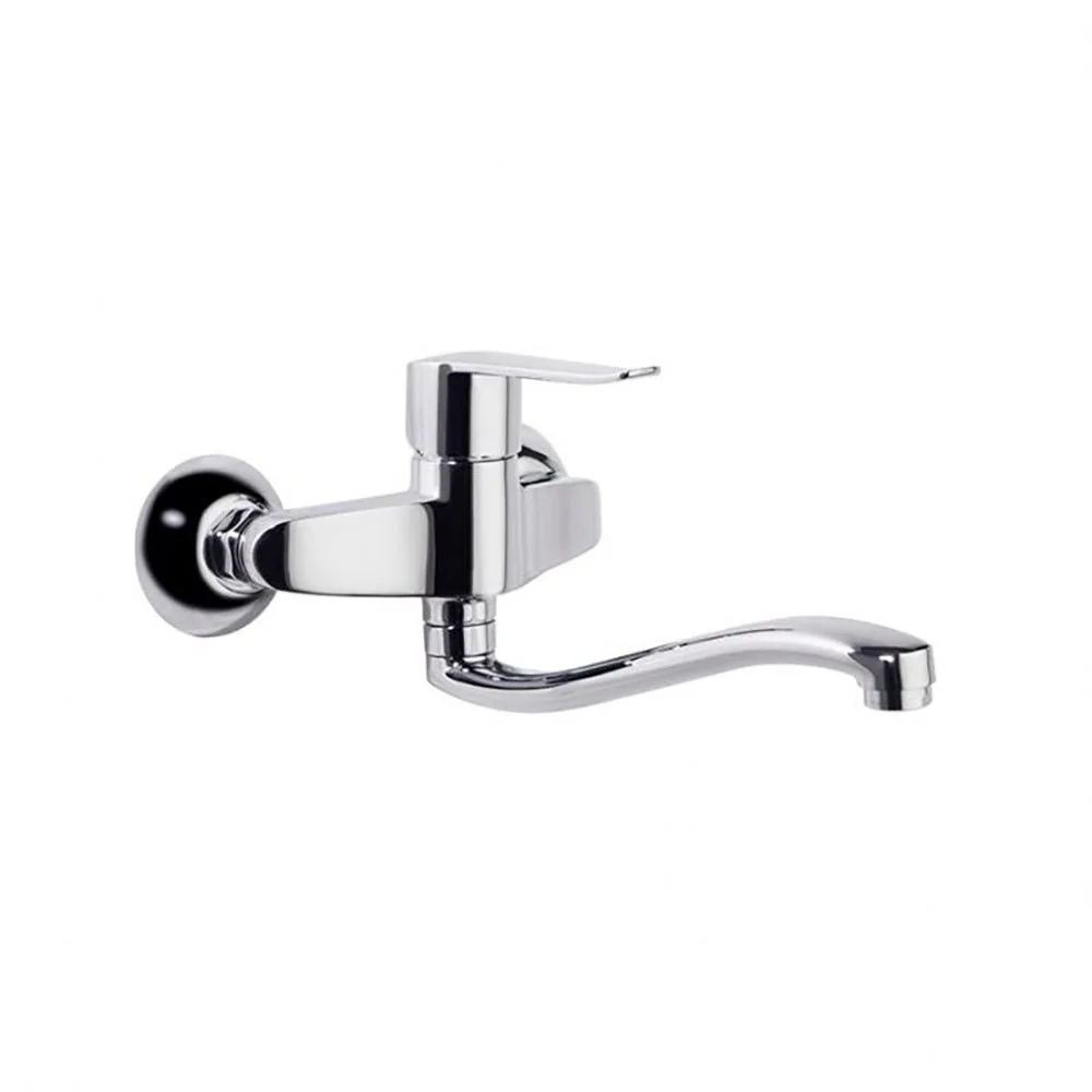 Ramon Soler - Rubinetto monocomando lavabo parete Ypsilon Plus con bocca girevole, cromo