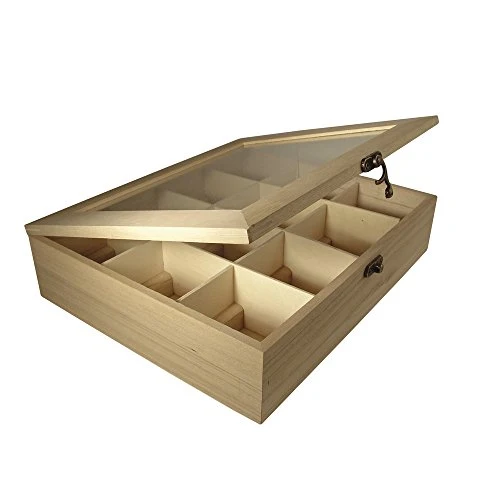 RAYHER 6241500 Scatola Porta bustine Tè Tisane Legno Naturale, 12...