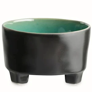 Riviera Ciotola Tonda Cm.14x9h Lt.0,69 Con Piedi Verde Acqua