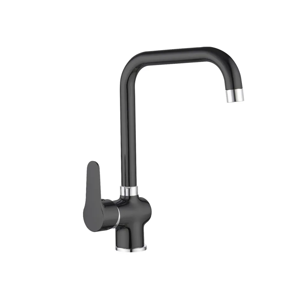 Rubinetto Miscelatore Cucina Lavello Nero Canna Alta Sorrento