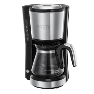 Russell Hobbs 24210-56 Macchina da caffè filtro – 5 tazze, 0,6 l, filtro permanente, nero/acciaio inossidabile