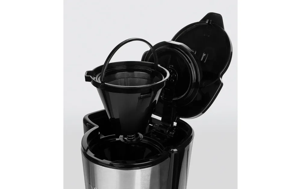 Russell Hobbs 24210-56 Macchina da caffè filtro – 5 tazze, 0,6 l, filtro permanente, nero/acciaio inossidabile