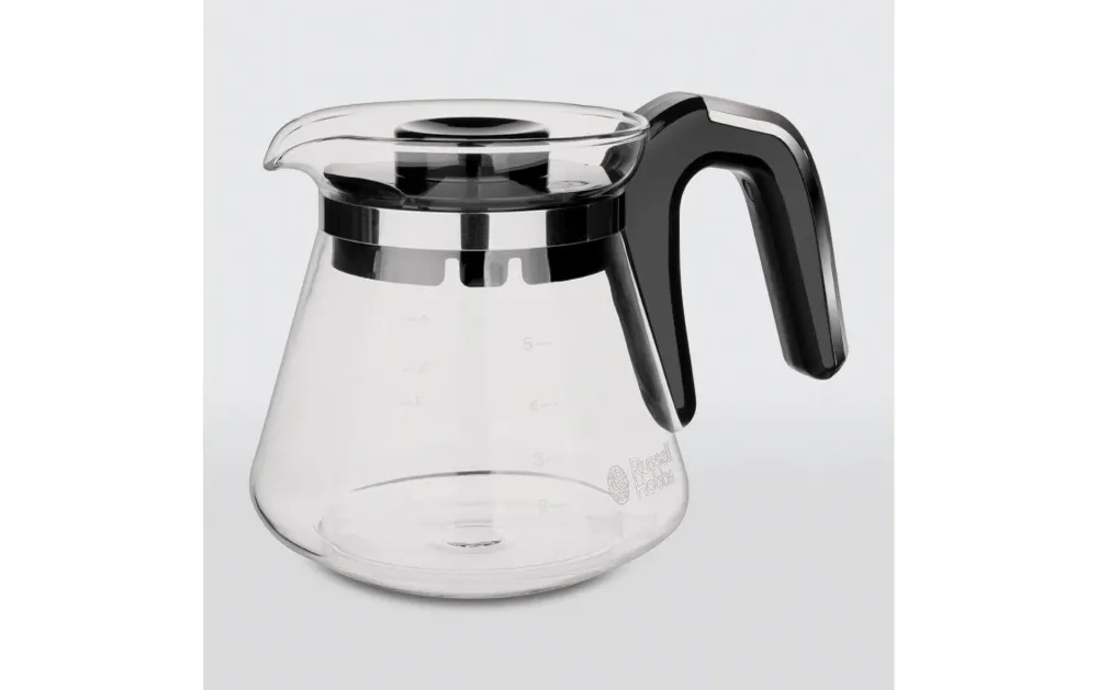 Russell Hobbs 24210-56 Macchina da caffè filtro – 5 tazze, 0,6 l, filtro permanente, nero/acciaio inossidabile