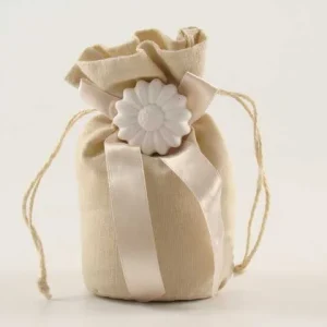 Sacchetto c/fiore ecru'