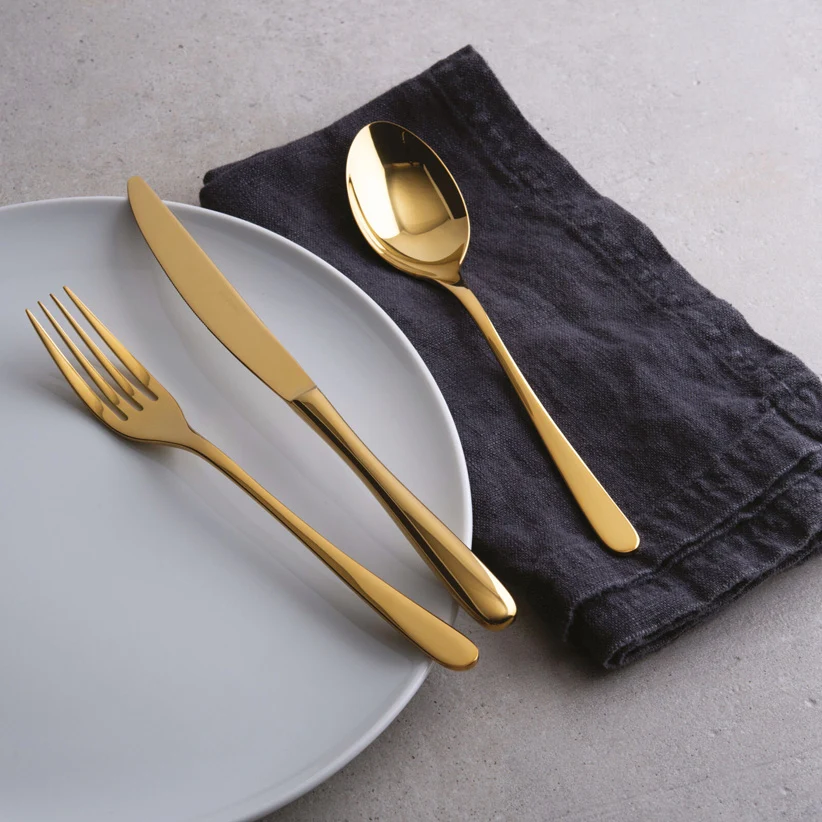 Sambonet Taste Gold Servizio posate 24 pezzi acciaio PVD
