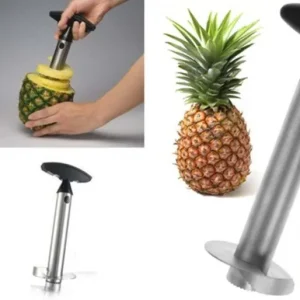 Sbuccia Affetta Taglia Ananas Acciaio Toglie Leva Torsolo Turzo Buccia Lama