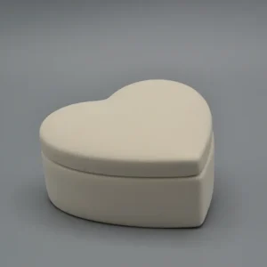 Scatola Cuore ceramica semilavorata GREZZA da dipingere