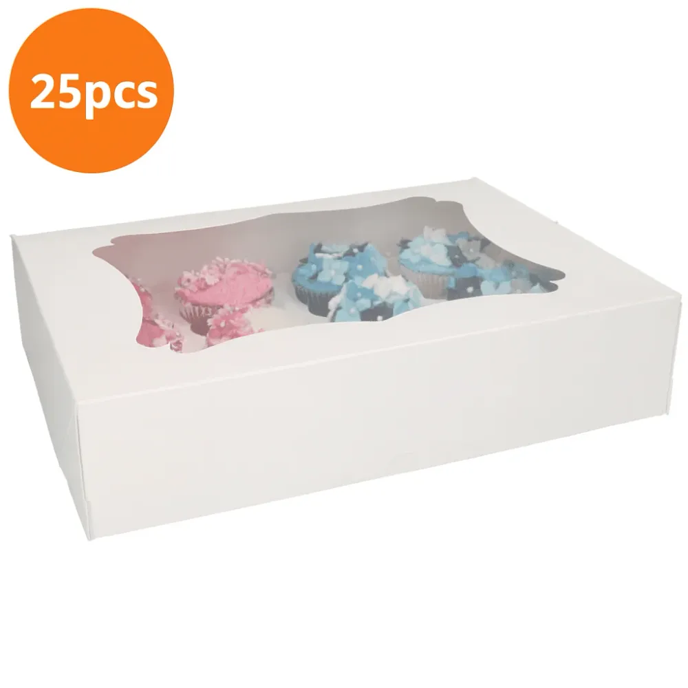 25 Scatole e Inserti - 12 Cupcake per scatola