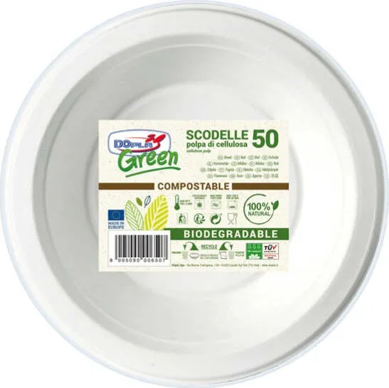 Scodelle biodegradabili - D 175 mm - Dopla Green - conf. 50 pezzi