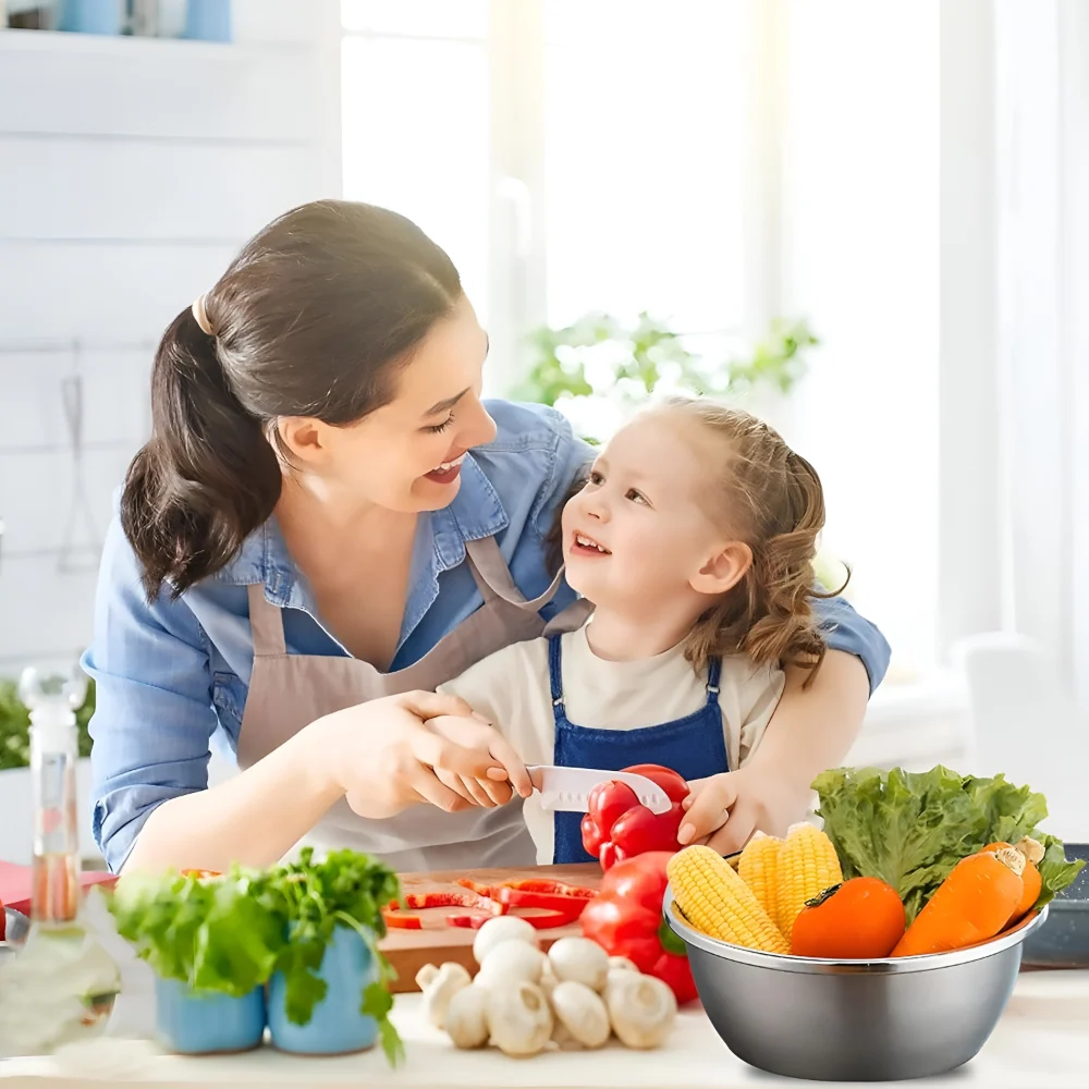 Scolapasta Acciaio Inox Ciotola Cucina Multifunzionale