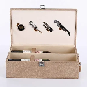 Tyrant oro rosso vino scatola doppia pelle scatola di imballaggio scatola regalo scatola vino 2 confezioni (senza vino ros...