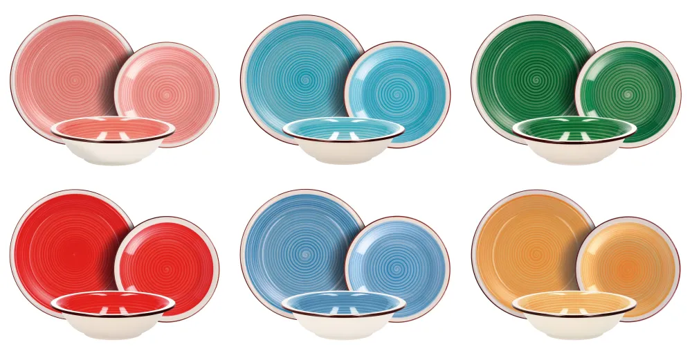 Servizio piatti ceramica 18 pezzi