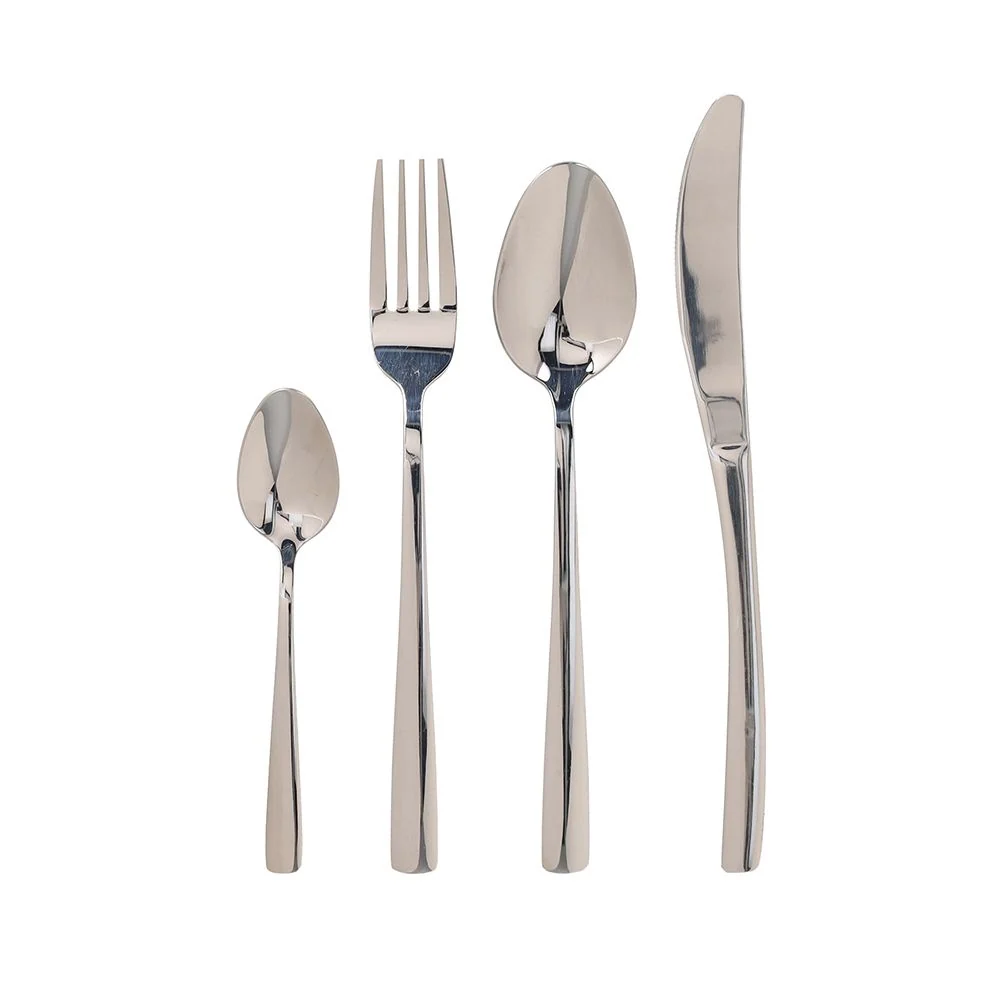 SERVIZIO 24 POSATE SHINY SILVER ACCIAIO INOX 18/0 LINEA SOLUTION - ANDREA FONTEBASSO
