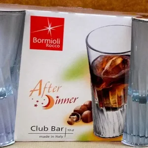 SET 3 PZ BICCHIERI CLUB BAR AFTER DINNERIN VETRO CLASSIC 13 cl BORMIOLI