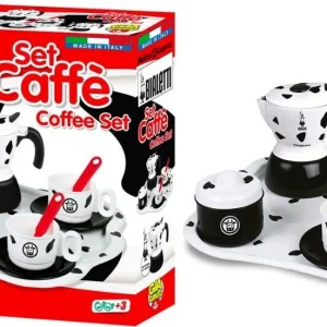 Set Caffè Bialetti Con Vassoio Tazzine Caffettiera Piattini Zuccheriera Bimbi 3+