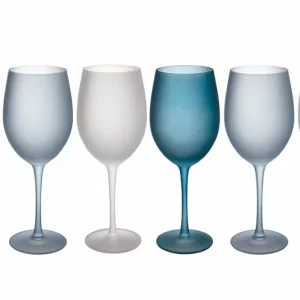 Set 6 Calici Frosted Vetro 550 ml Villa d'Este Home Tivoli Blue Dream