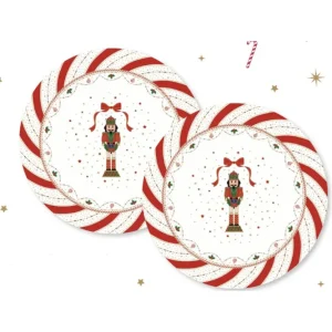 Set due tovagliette tonde polipropilene. Diametro 34,5. Linea Nutcracker Twist di Easy Life