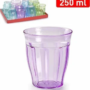 Set 6 Pezzi Bicchieri Bicchiere Da Acqua Plastica Colorata Da 250 Ml 11385