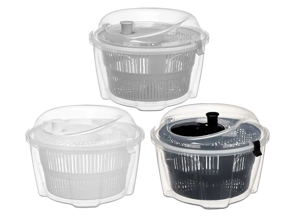 Set 2 Pezzi Centrifuga per Alimenti Verdure Manuali Plastica Colori Assortiti