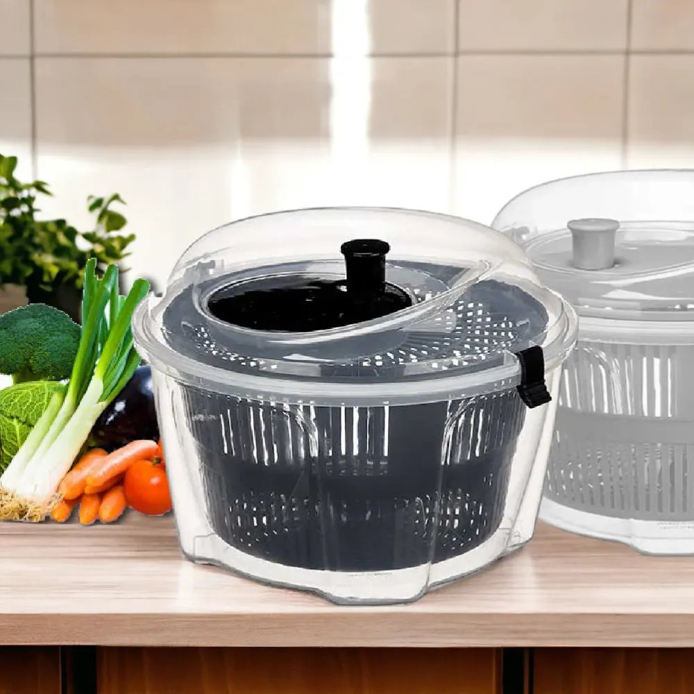 Set 2 Pezzi Centrifuga per Alimenti Verdure Manuali Plastica Colori Assortiti