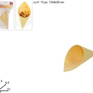 Set 10 Pezzi Cono Coni Da 13x4.5 Cm Per Buffet Finger Food Ciotola Stuzzichini