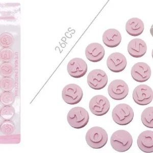 Set 26 Pezzi Stampini Stampi Lettere Minuscole Per Dolci Pasta Biscotti 99027