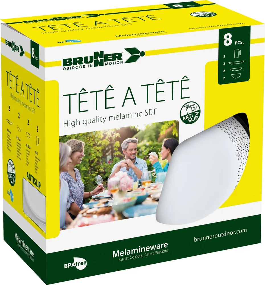 Set piatti da campeggio Brunner TÊTE-Â-TÊTE Pralin