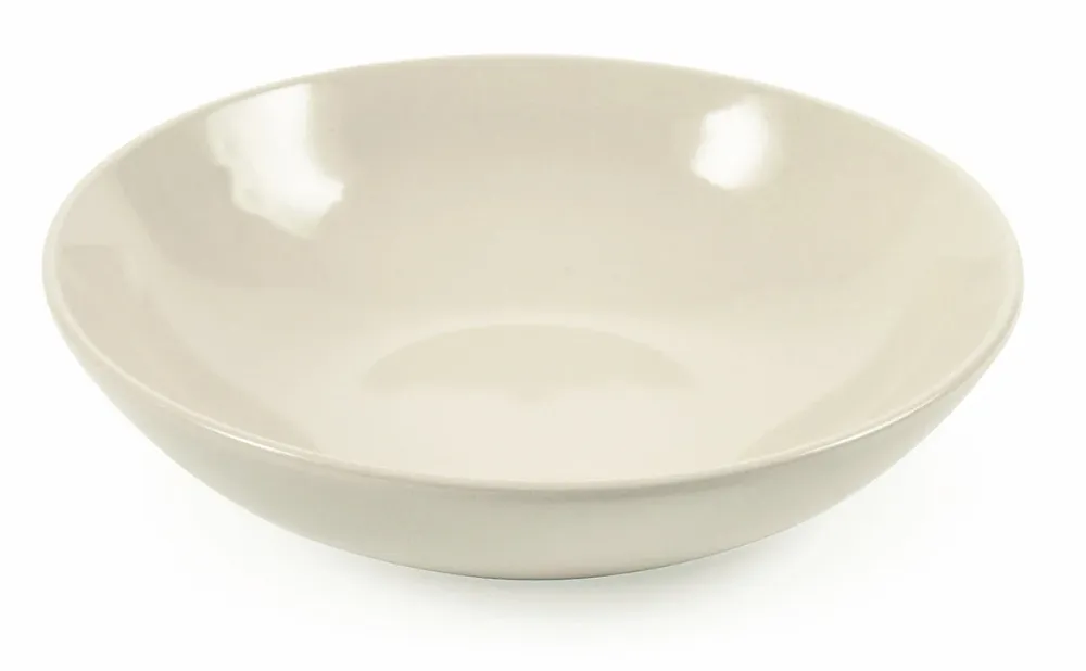 Set 6 Piatti Fondi Ø20,5x5 cm Gres Villa d'Este Home Tivoli Basic Bianchi