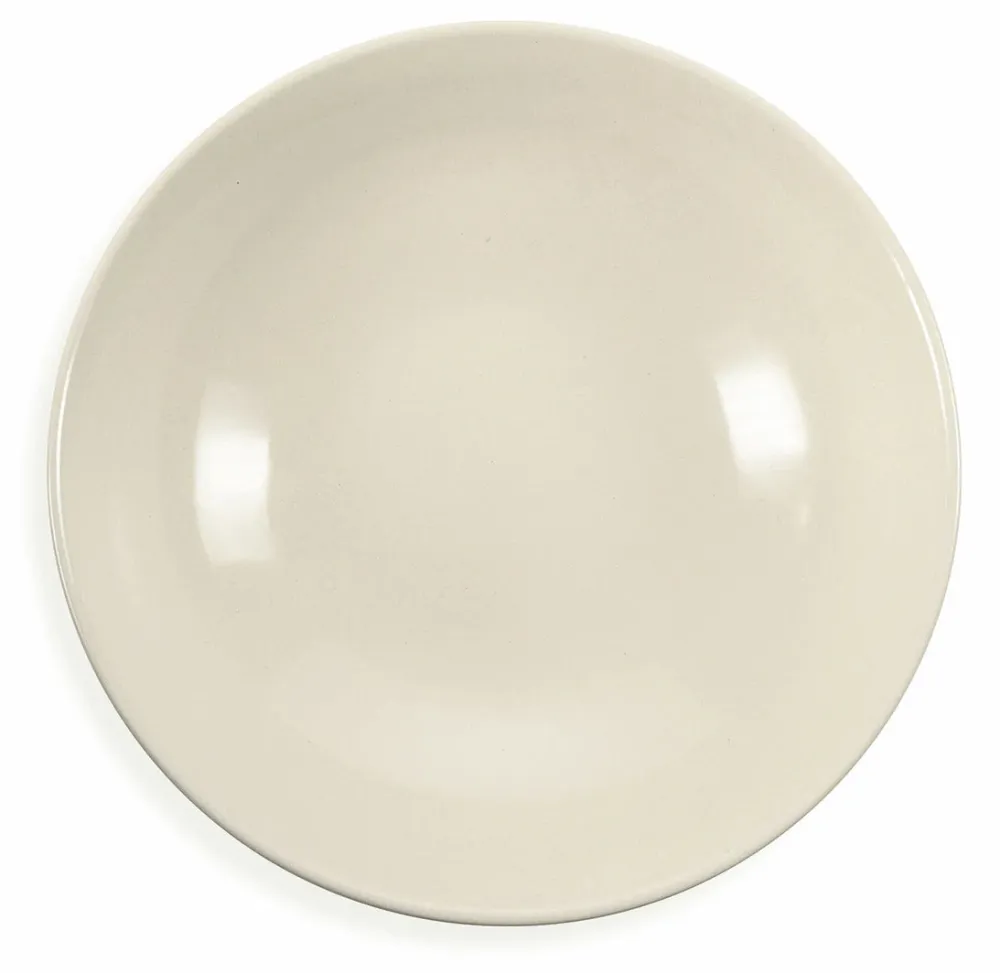 Set 6 Piatti Fondi Ø20,5x5 cm Gres Villa d'Este Home Tivoli Basic Bianchi