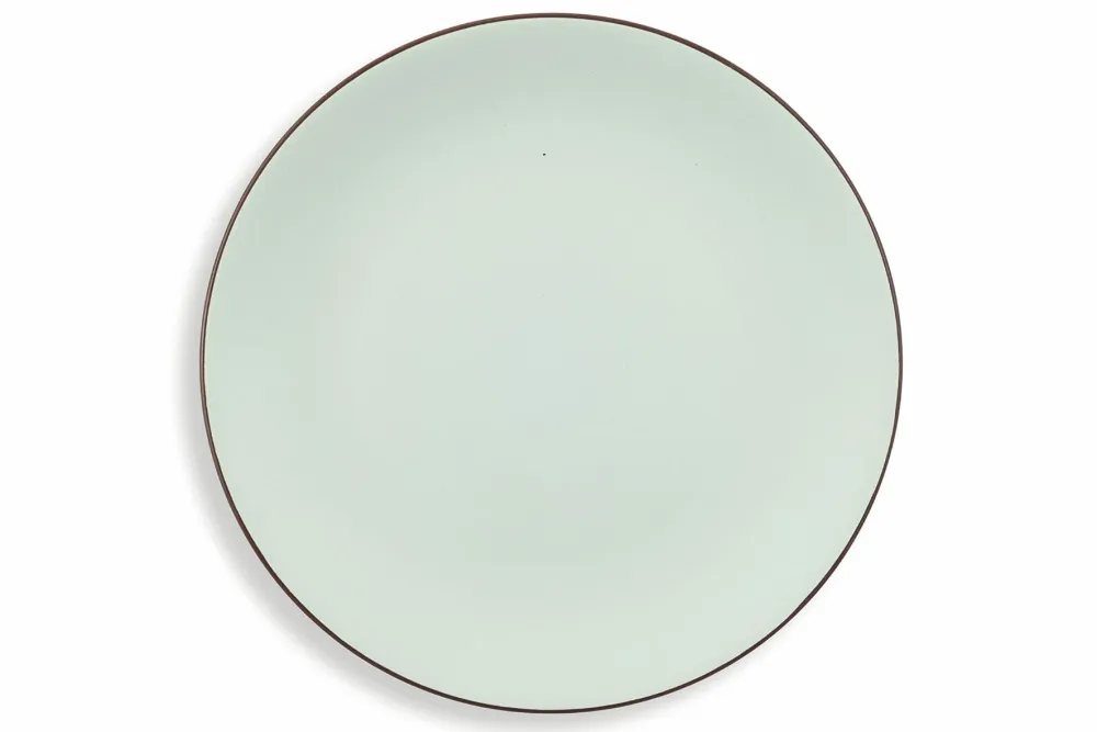 Set 6 Piatti Frutta Gres Ø20 cm Villa d'Este Home Tivoli Grigio Chiaro Kora Light