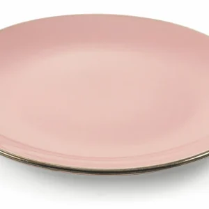 Set 6 Piatti Piani Ø26,5x2,5 cm Gres Villa d'Este Home Tivoli Royal Passion Rosa
