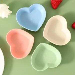 Set 10 Piatti Piatto Forma Di Cuore Riutilizzabili Multifunzione Plastica Cucina