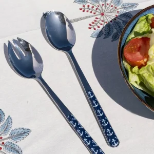 Set di 2 posate da portata con design ad ancora