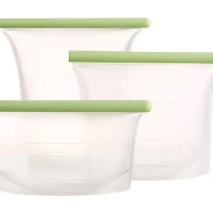 Set di 3 sacchetti silicone riutilizzabili LÉKUÉ da 0,5/1/1,5 l