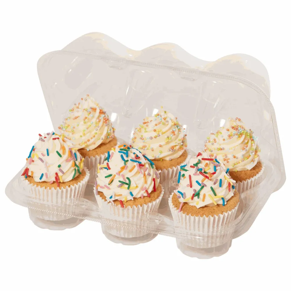 Set da 3 Scatole per Cupcake - 6 scomparti