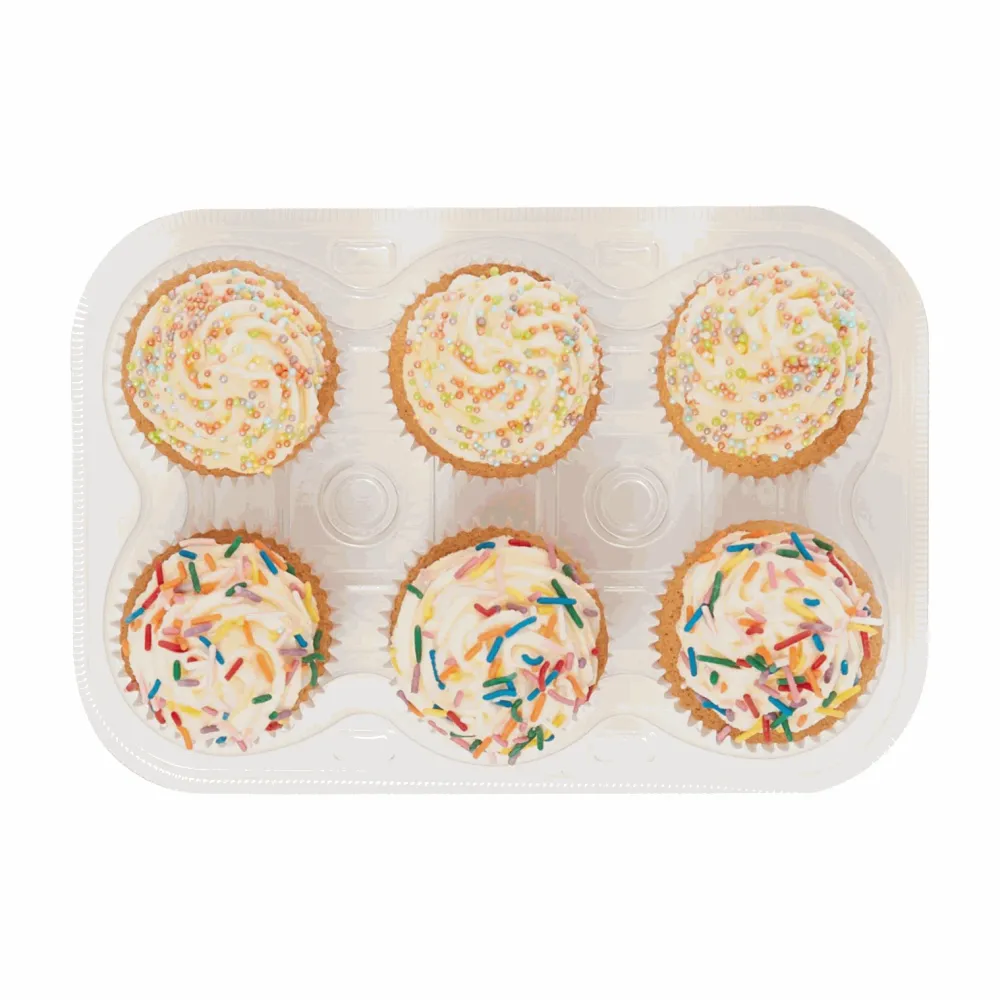 Set da 3 Scatole per Cupcake - 6 scomparti