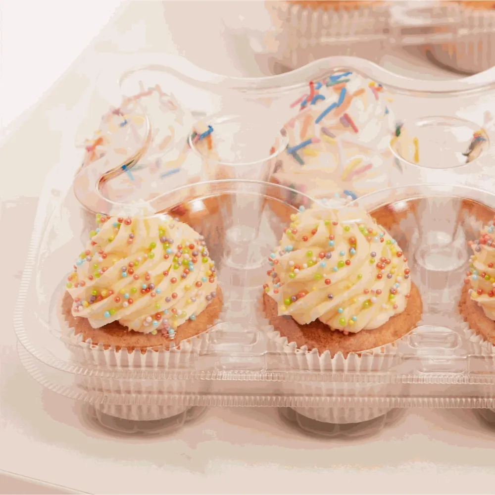 Set da 3 Scatole per Cupcake - 6 scomparti