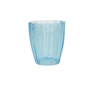 Set sei bicchieri vetro colore acquamarina della linea Amami di Rose e Tulipani. Capacità 320 cc ( misure Ø 8,5, h10 cm )