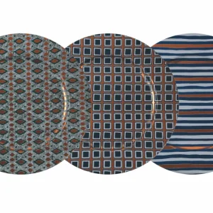 Set 6 Sottopiatti Metallo Ø33 cm Villa d'Este Home Tivoli Geometric